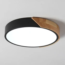 Plafonnier LED circulaire en forme de bûche, design nordique, design moderne et créatif, luminaire décoratif d'intérieur, idéal pour un salon, une chambre à coucher ou un bureau