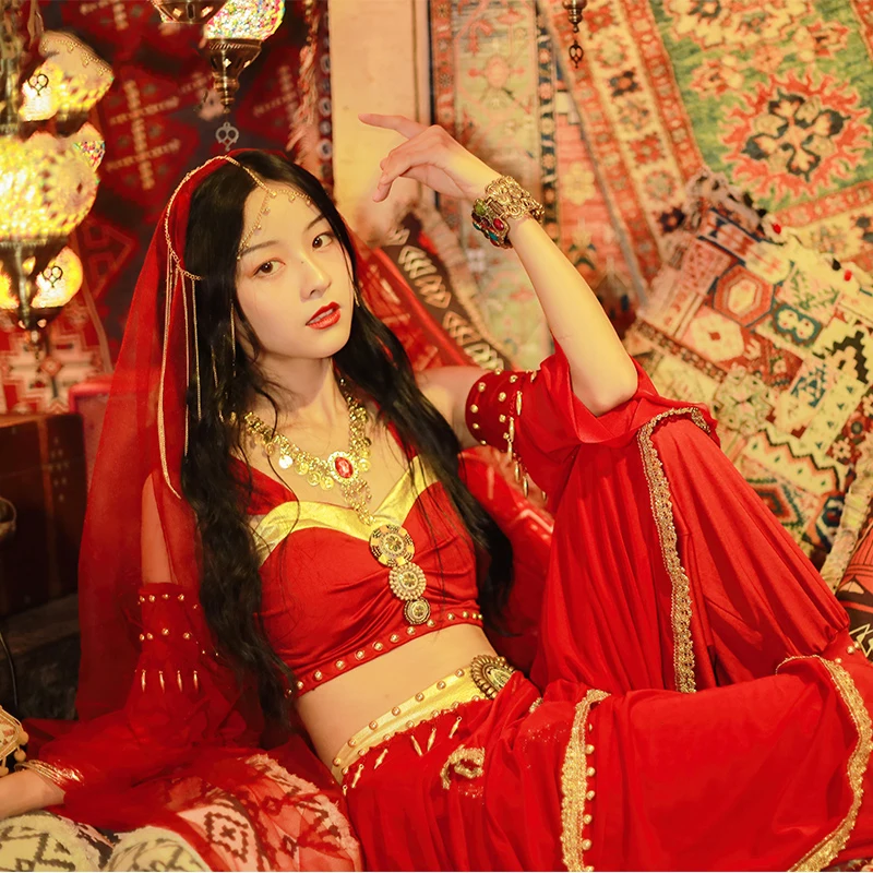 Halloween Antico greco Toga Goddesses Costumi Festa Regina egiziana Costume Nefertiti Gold Trim Toga Cosplay Outfit 5 pezzi Set