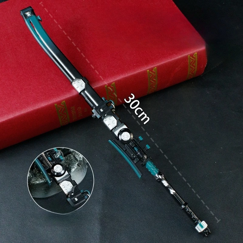 30cm Zenless Zone Zero gra nóż peryferyjny z osłoną stop metali rękodzieło broń Prop Model ozdoby kolekcja prezenty zabawki