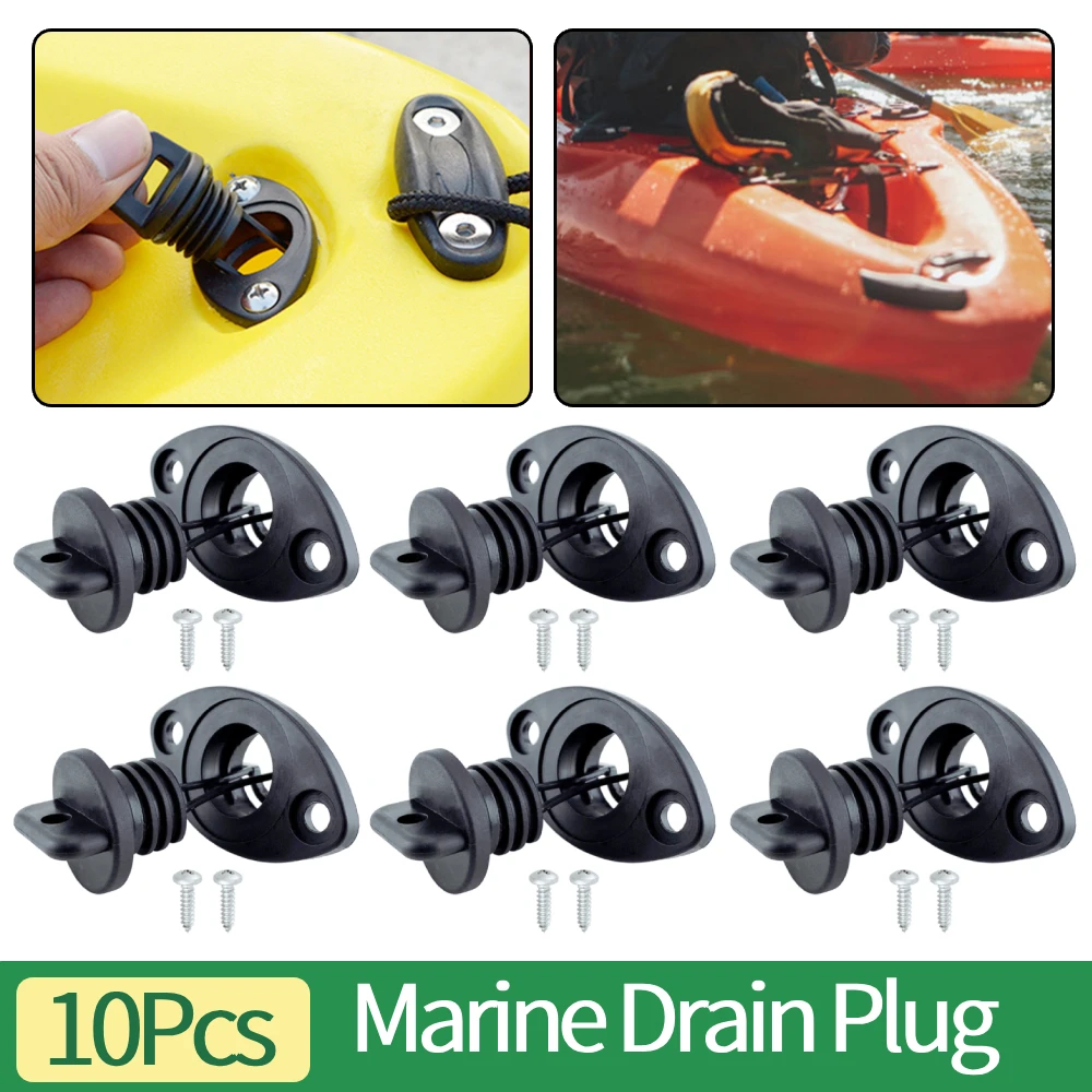 10 قطعة الفولاذ المقاوم للصدأ مركبة بحرية Garboard قابس التصريف طوف كاياك المسمار ختم المقابس استبدال حجم قياسي خيط خشن