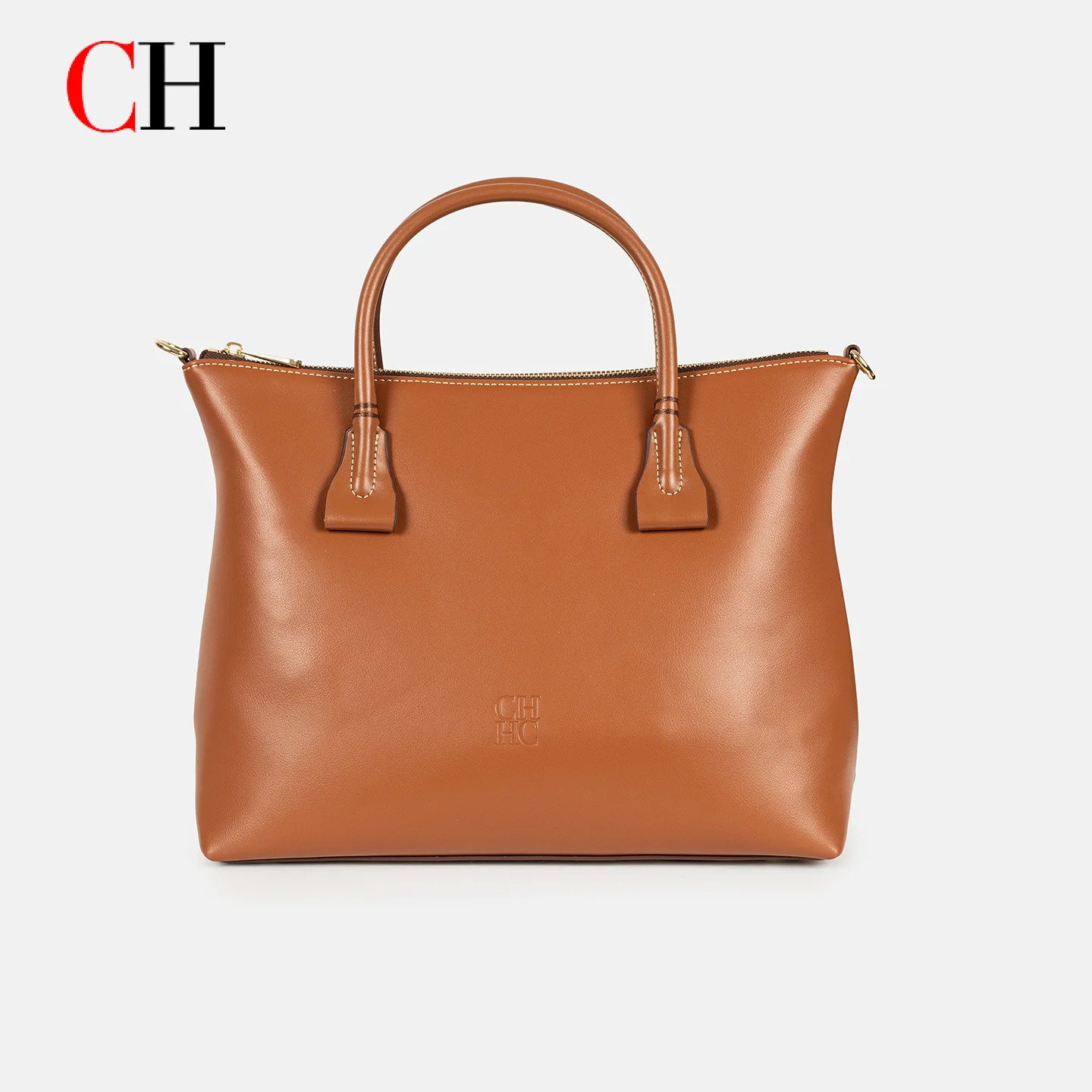 CH Women Tote Bag Top Handle Luxury PU Leather Handbag Brown Classic Design Large Capacity Crossbody Shoulder Bag 2026 New