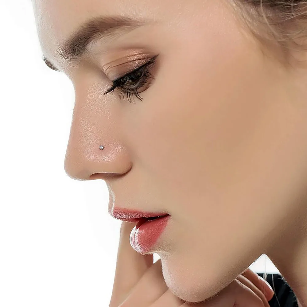 5pcs/15Pcs Nose Piercing Kit 20G Piercing Needles With 6Pcs Nose Studs Stainless Steel Jewelry For Nose Septum Lip Piercing