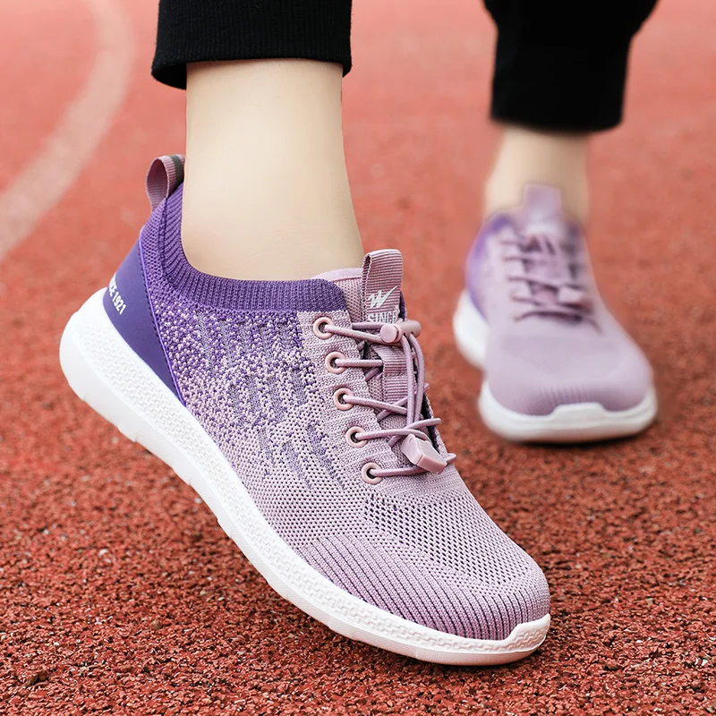 Shoes casual Sneakers atmungsaktive Workout-Sportschuhe frei, um die Dichtheit Stoff weichen Sohlen rutsch feste Sportschuhe einzustellen