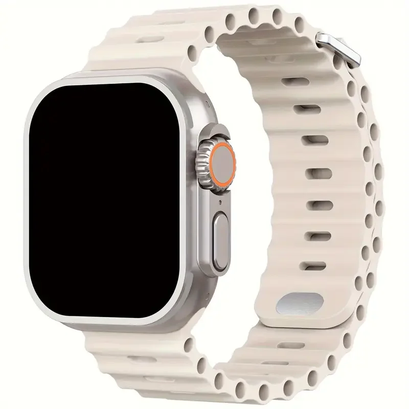 Band For Apple Watch 11-10-Ultra 2-3 49mm 45mm 41mm 44mm Silicone Ocean strap Bracelet iWatch series 9 8 7 6 5 4 SE 3 46mm 42mm