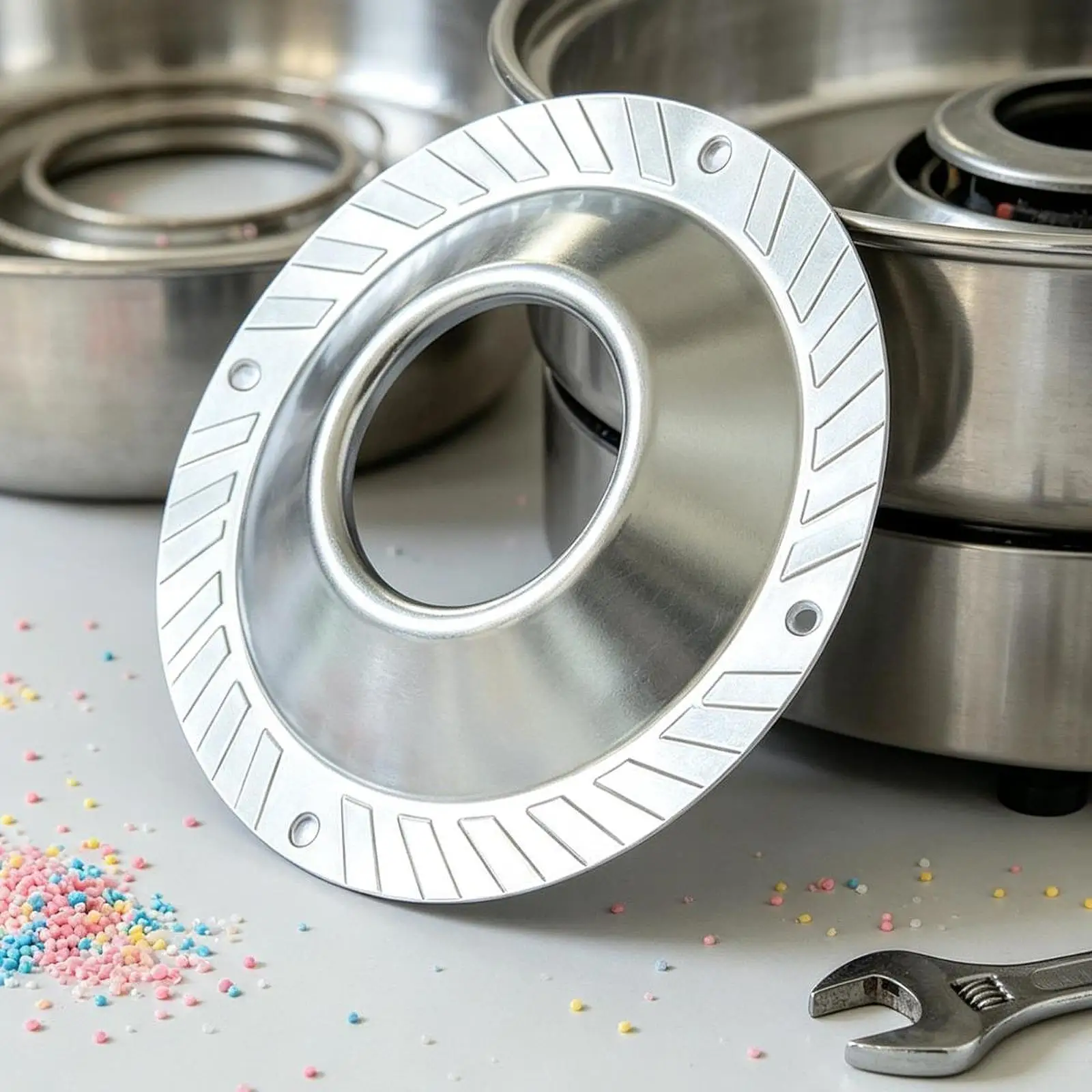 Durable Stainless Steel Heating Head Cover Compatible with Commercial Candy Floss Machines for Festive Party Supplies