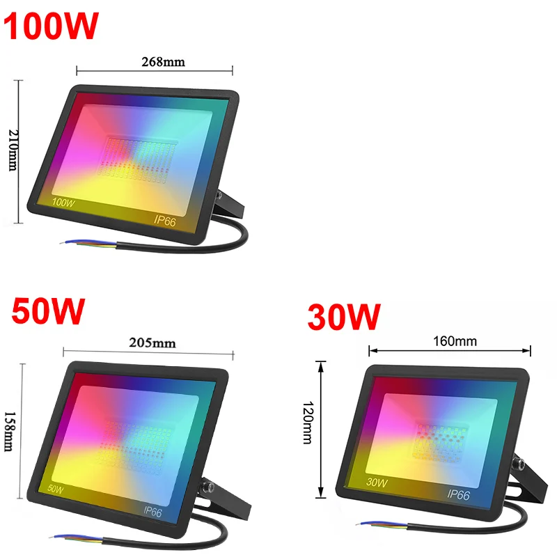Tuya ไฟฟลัดไลท์ LED 30/50/100W, ไฟสปอตไลท์กลางแจ้งกันน้ำไฟ RGB สมาร์ทวอลท์220V ให้ความอบอุ่นในโคมไฟสไตล์วินเทจ