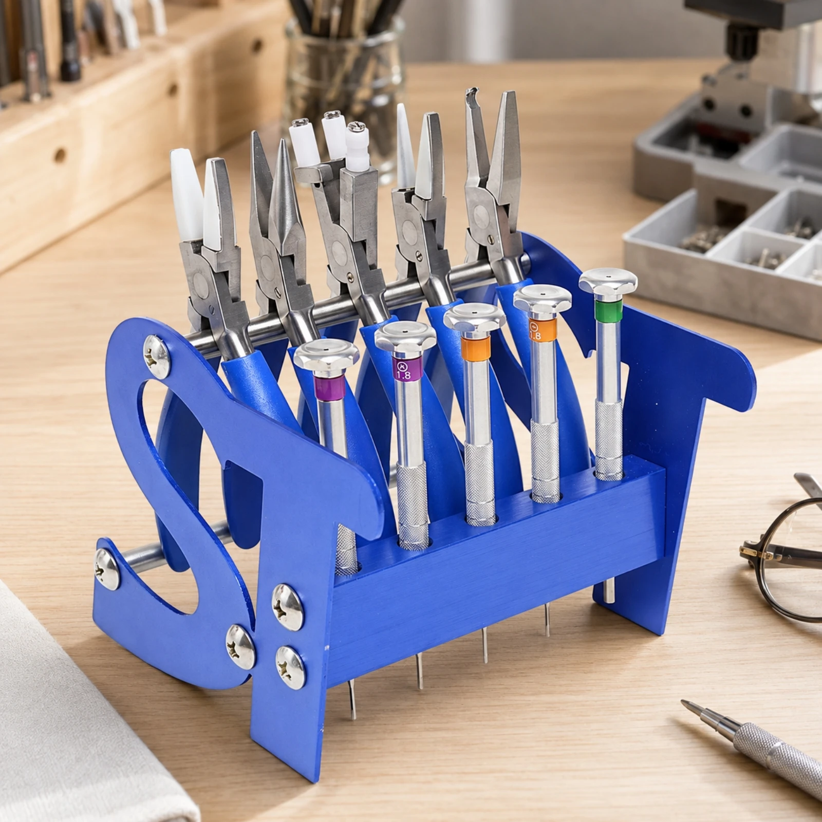 Eyeglass Repair Kit with Screwdriver Precision Eyeglass Repair and Adjustment Toolkit Metal Frame Knurled Handle for Opticians