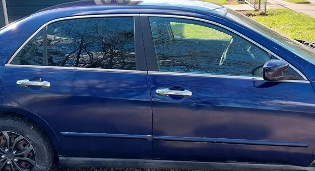 Chrome Plated Door Handle Cover Compatible with 2003-2007 Honda Accord Sedan 4 Doors Without Passenger Side Keyhole