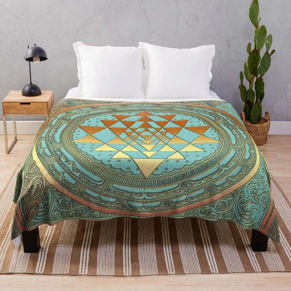 

SRI YANTRA - Bohemian Ornament Throw Blanket funny gift Flannels christmas gifts Loose Blankets