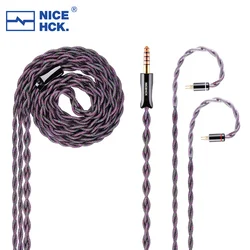 NICEHCK-SsOrph192.5N monocristallin pur argent HiFi IEM, câble de moniteur intra-auriculaire, prise ODavid 2 broches pour Himalaya Monarch MKIII