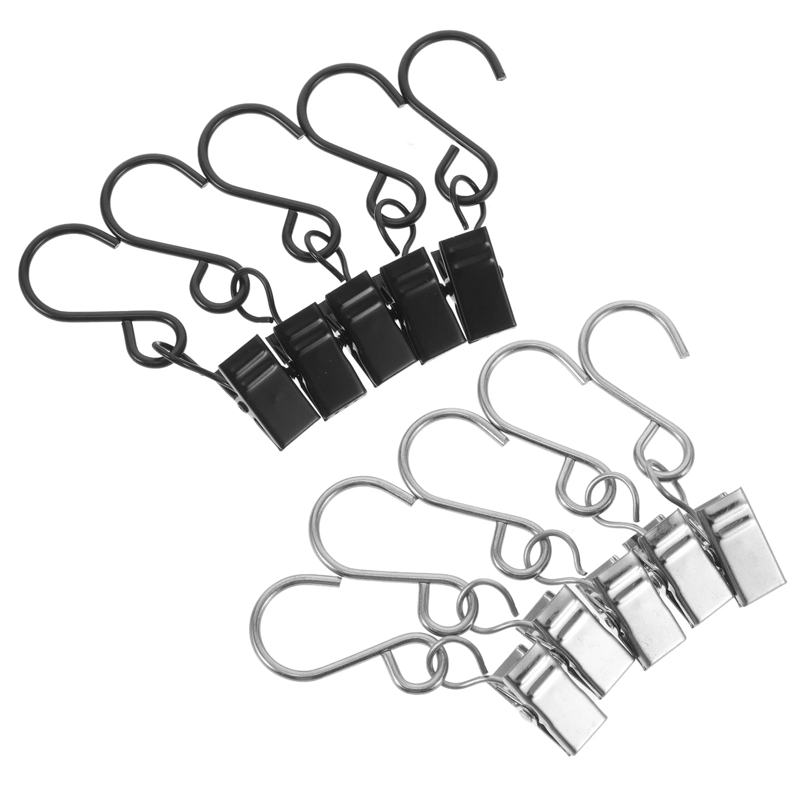 

20Pcs Curtain Hooks S Shape Hanging Clips for Curtains Outdoor Advertising Display Heavy Duty Metal S Hooks