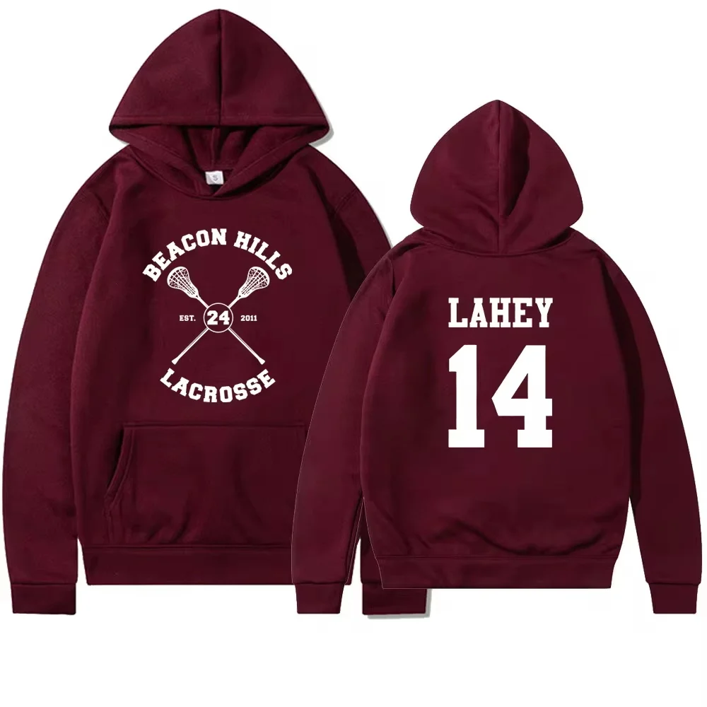 Teen Wolf Beacon Hills Stilinski 24 Lahey McCall Pullover TV Series Hoodie Hip Hop Hoodie Outer Wear Top