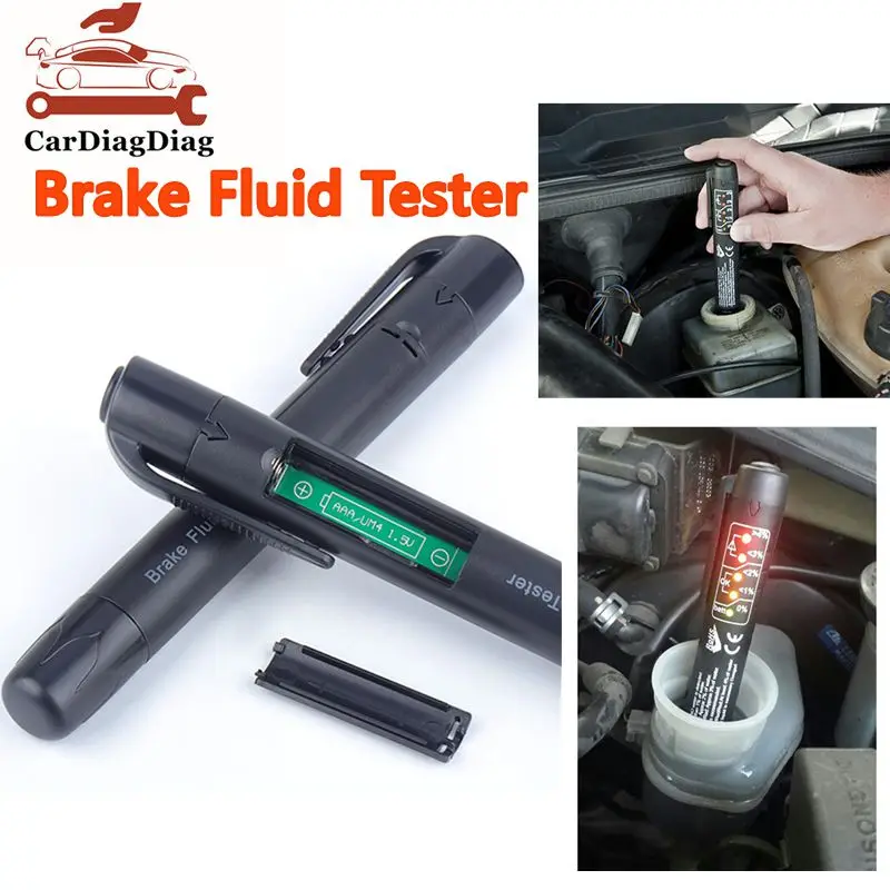 Auto Car  Brake Fluid Tester Pen Auto Liquid testing  with 5 LED indicator display brake Oil test Quality Check Car Test Tool
