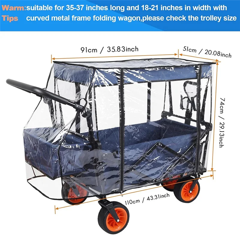 

Wagon Covers Waterproof Clear Plastic Awning For Camping Picnic Garden Use For Outdoor Camping Picnic Waterproof-Best Selling