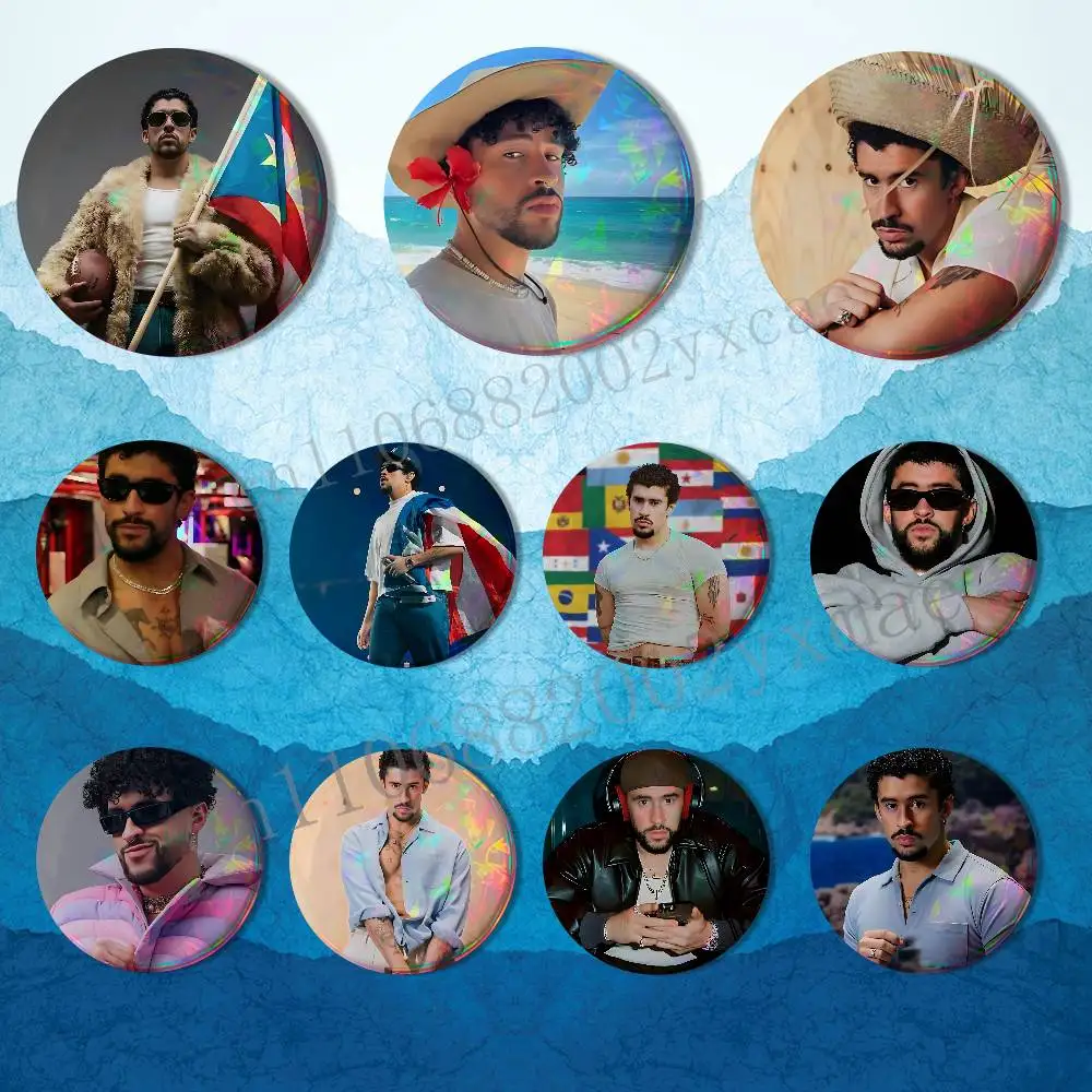 

Nuevayol Baile DtMF Bad Bunny Creative Round Badge Button Pin Bag Decor Fans Collection Friends Gift Brooch