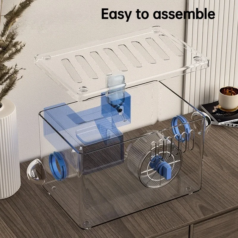 Hamster Cage Luxury Villa Syrian Hamster Large Space House Pets Small Acrylic Transparent Nest Pet Products Accessories view 2