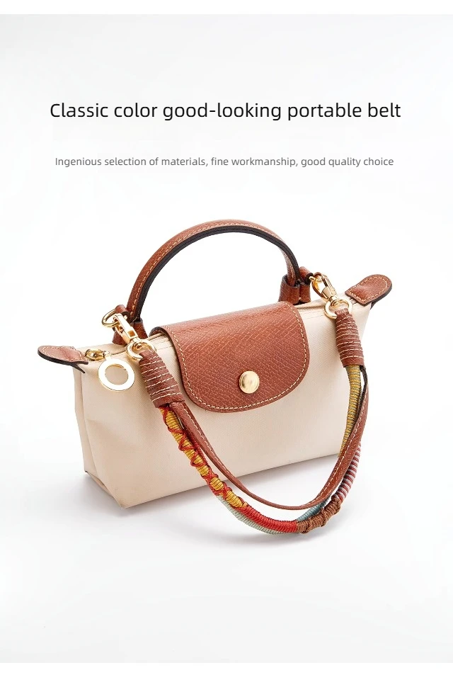 Weaving Handheld Shoulder Strap For Longchamp Mini Handle Bag Strap Modification Bag Accessories