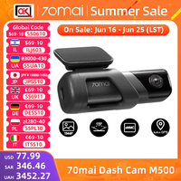 70mai Dash Cam M500 eMMC Storage 1944P Car DVR Voice Control 170°FOV 24H Parking Monitoring ADAS Support Tire Pressure Sensor