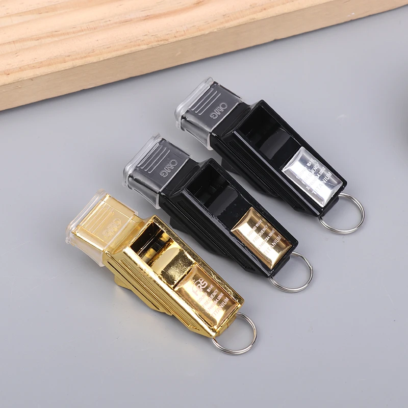 Professional Football Referee Whistles With Lanyard Box Big Sound Plastic Whistles Basketball Whistles Coach Equipment