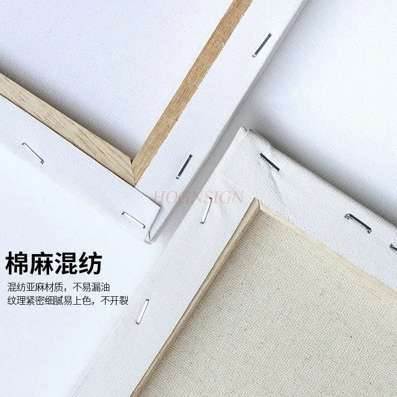2pcs oil painting canvas frame with canvas beginner  frame Linen oil painting canvas board with frame acrylic