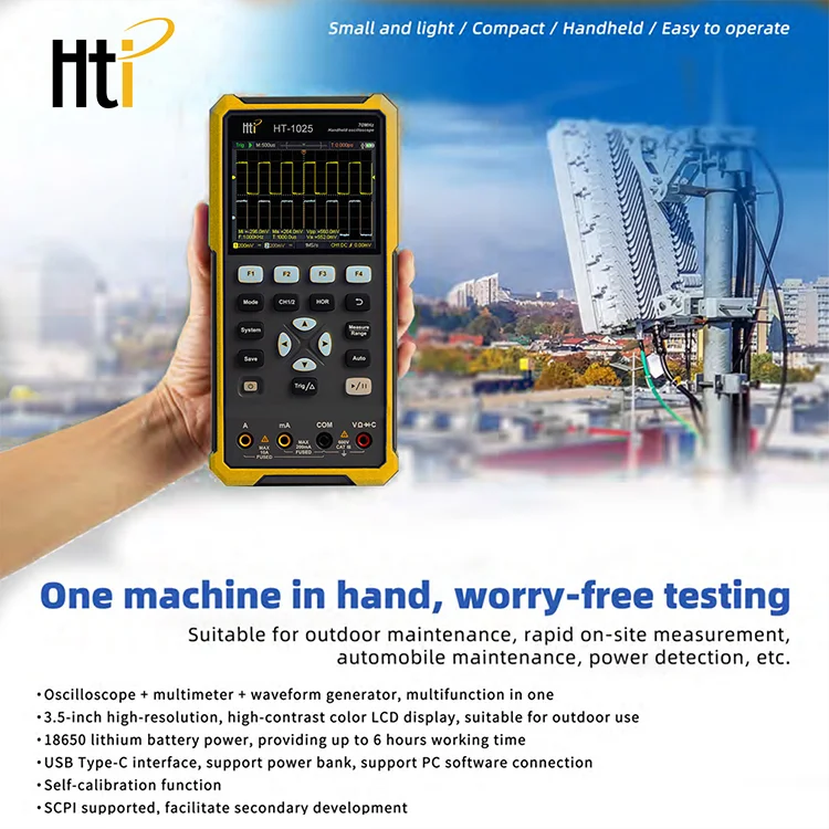 70Mhz 2500 Ms/s Real-Time Sample Rate Scopemeter HT-780C Handheld Digitale Multimeter Oscilloscoop Oem Odm