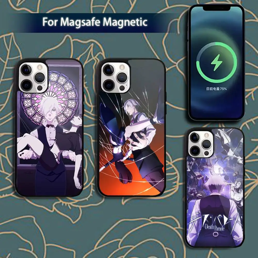 

Чехол для телефона D-Death Parade для iPhone 17,16,15,14,13,12,11, Pro, Max, Plus, Mini, Magsafe, магнитный чехол для беспроводной зарядки