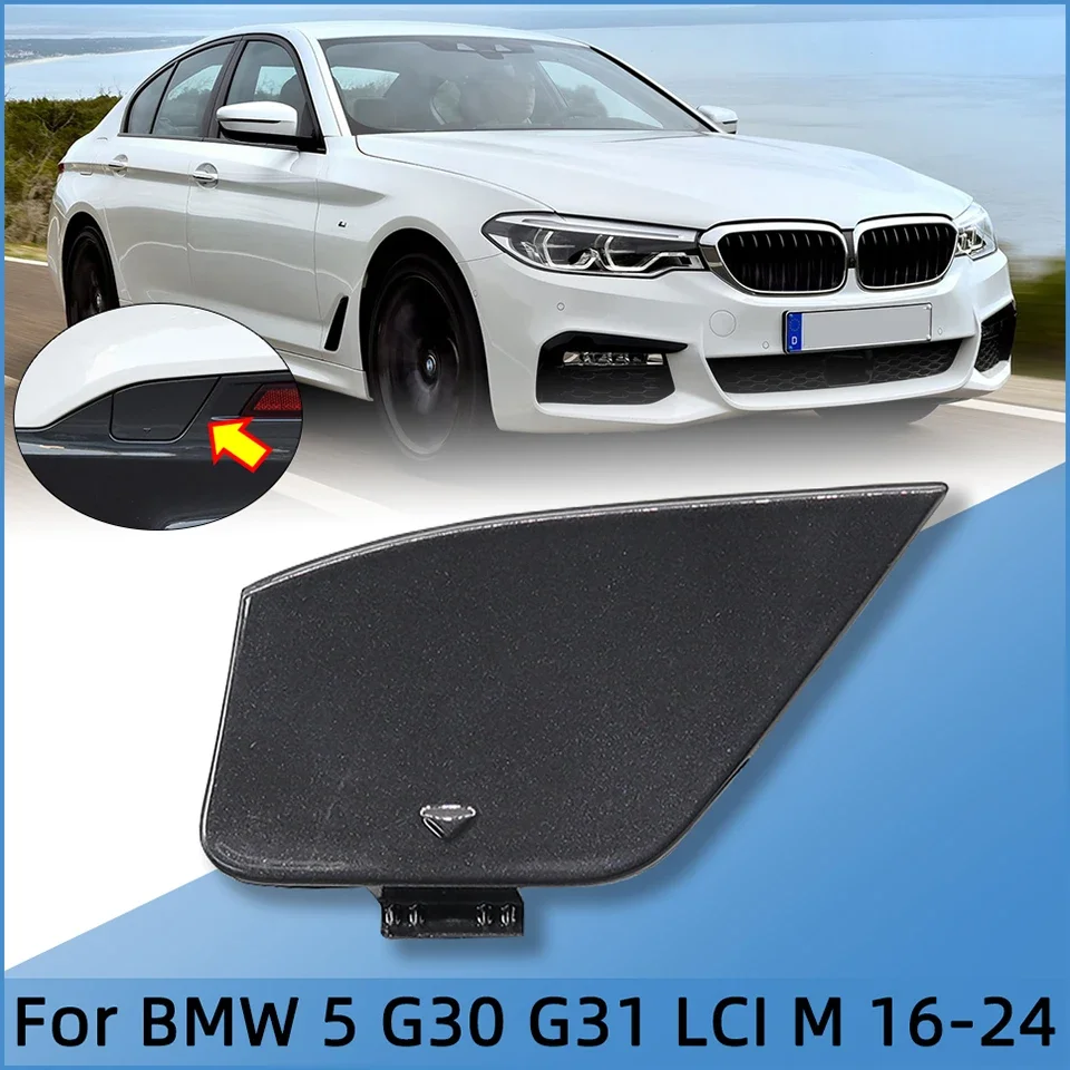 

Rear Bumper Tow Hook Eye Cover Cap For BMW 5 Series G30 G31 525i 528i 530i 540 LCI M Sport 2016-2024 Towing Hauling Trailer Lid