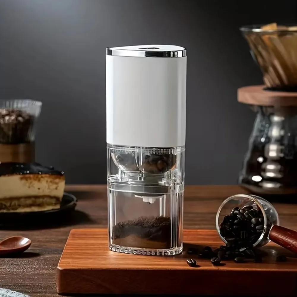 

Automatic Electric Coffee Grinder Ceramic Grinding Core Adjustable Thickness Coffee Bean Mill Triangular Prism USB Charge
