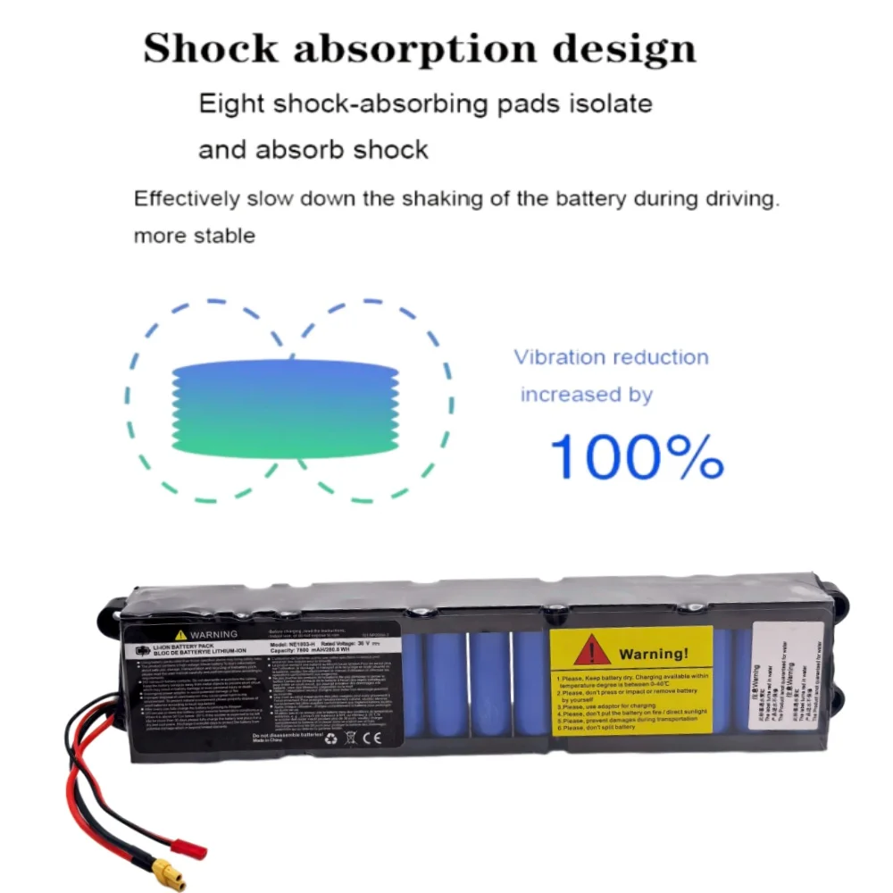 7800mAh 36V 10S3P battery pack, suitable for Xiaomi M365 electric scooter 18650 NE1003-H battery