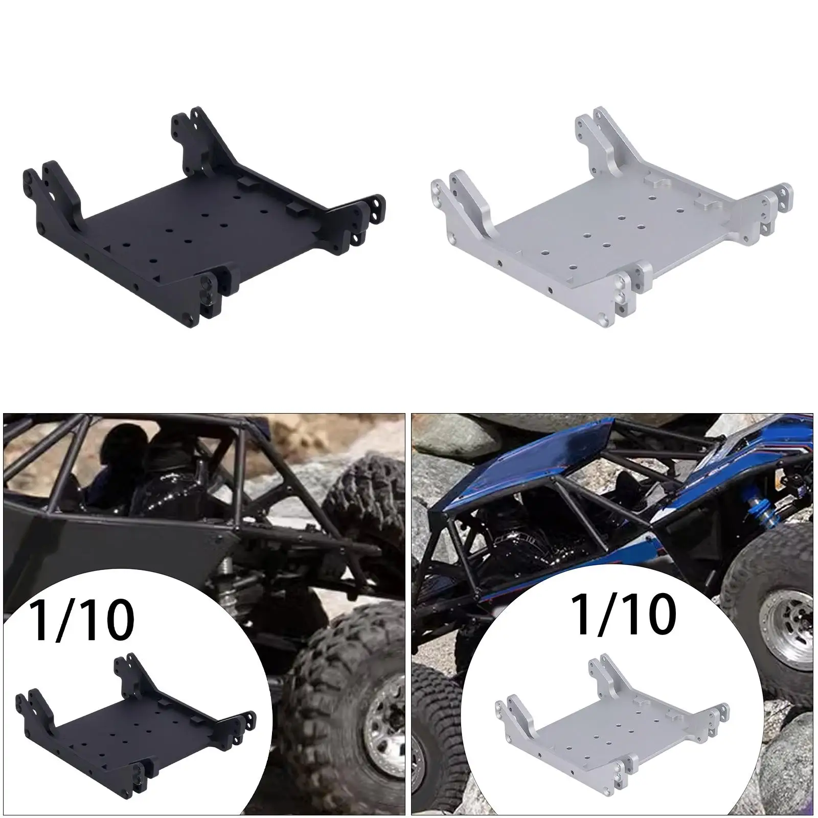 Chassis Skid Plate Skid Transmission Plate for 1/10 RC Rock Crawler