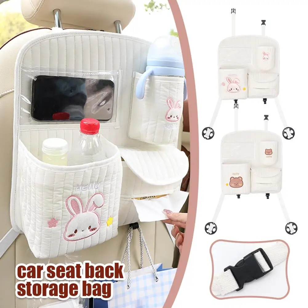 

Car Seat Back Storage Bag Multi-functional Organizer And Storage Tablet Auto Box Car Accessories Holder Contains Tissue E5Y8