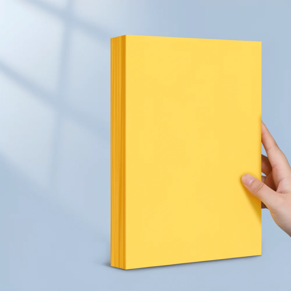 High Performance Color Paper Sheets For Office Printing A4 A3 Size Yellow Orange Gold Tone Smooth Surface Paper