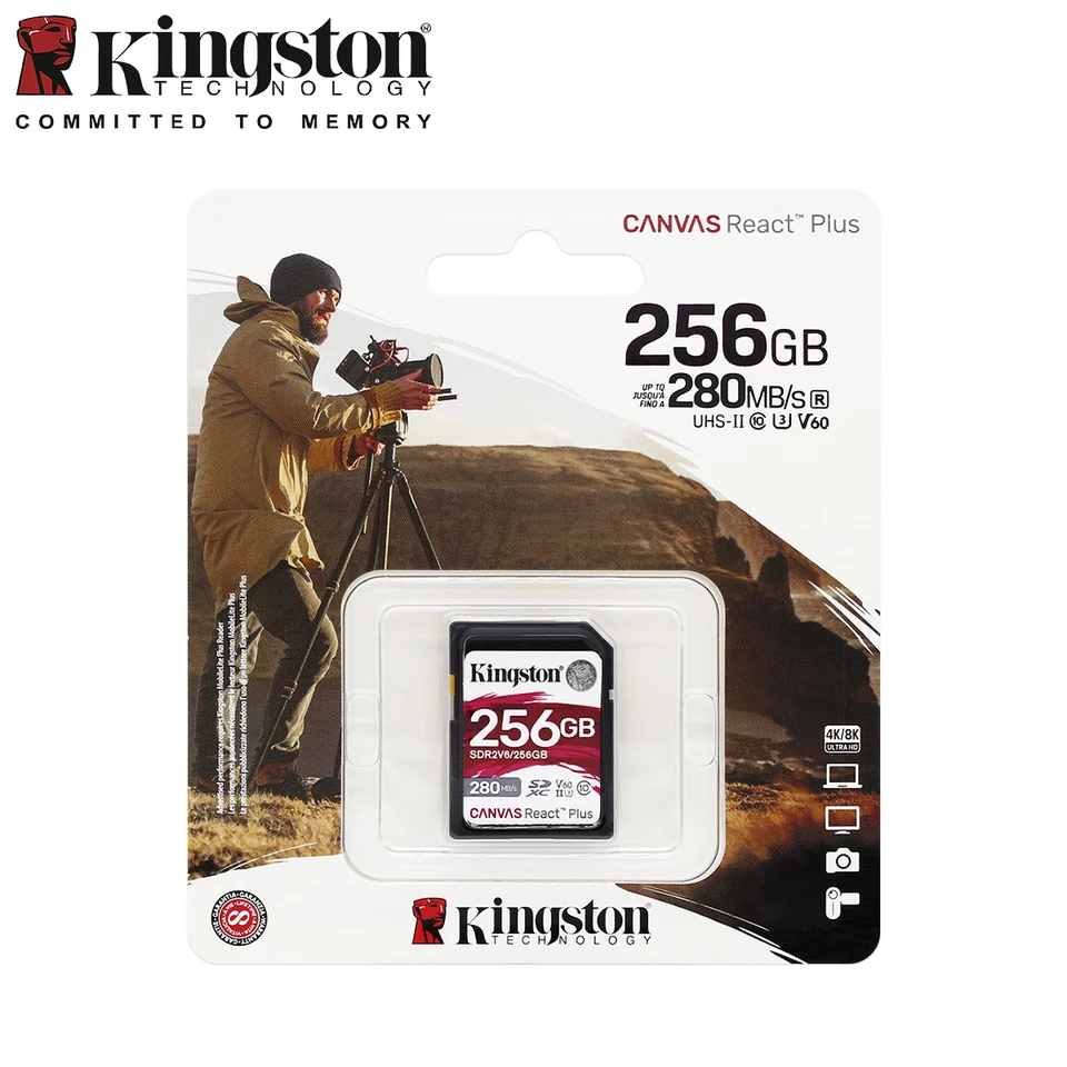 Kingston SD Memory Card 1TB 512GB 256GB 128GB U3 V60 4K Camera