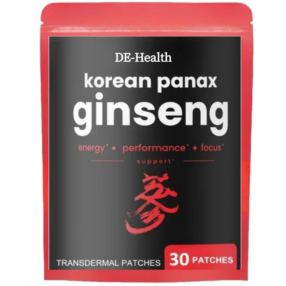 Korean Korean Red Ginseng Root Transdermal Patches for Energy, Focus, Performance, Vitality & Immune 30 Patches