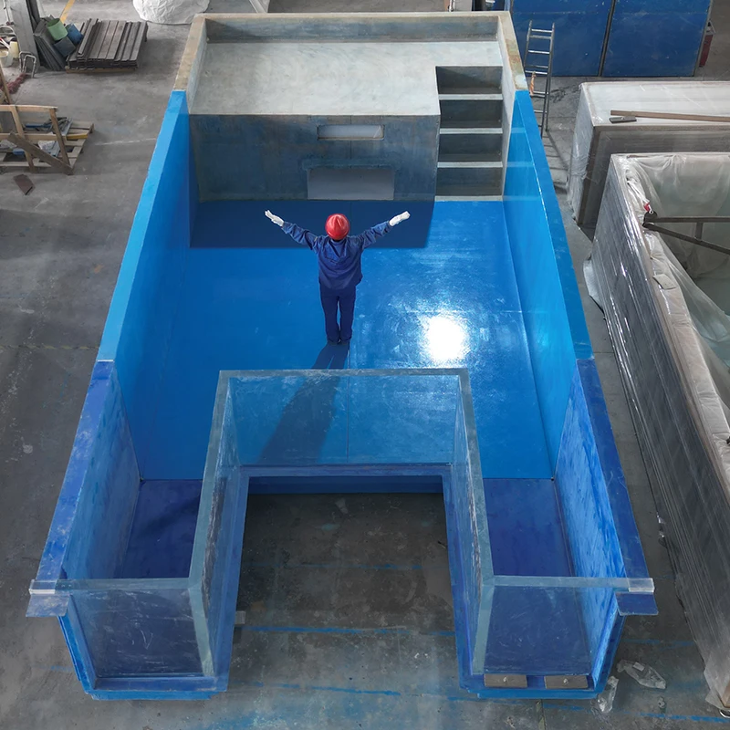 Family House Outdoor Inground Fiberglass Spa Swim Pool Large Big clear Acrylic Garden Swimming Pool customize