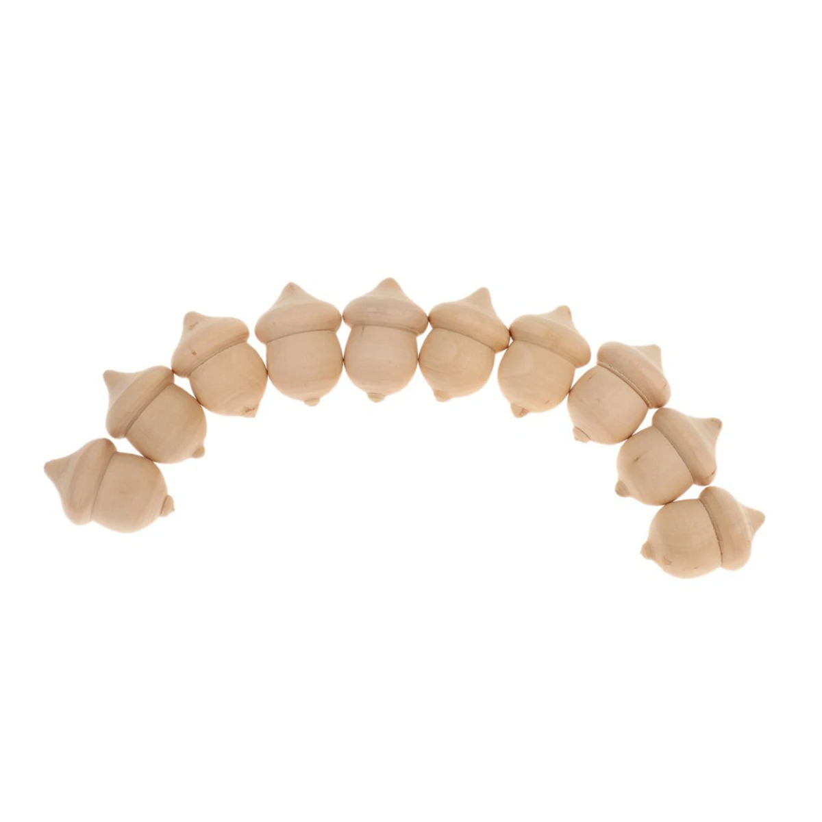 

10 Pcs Woody Acorn Wooden Acorns Bulk Craft Manual Ornament Log Slices for Crafts DIY Ornaments