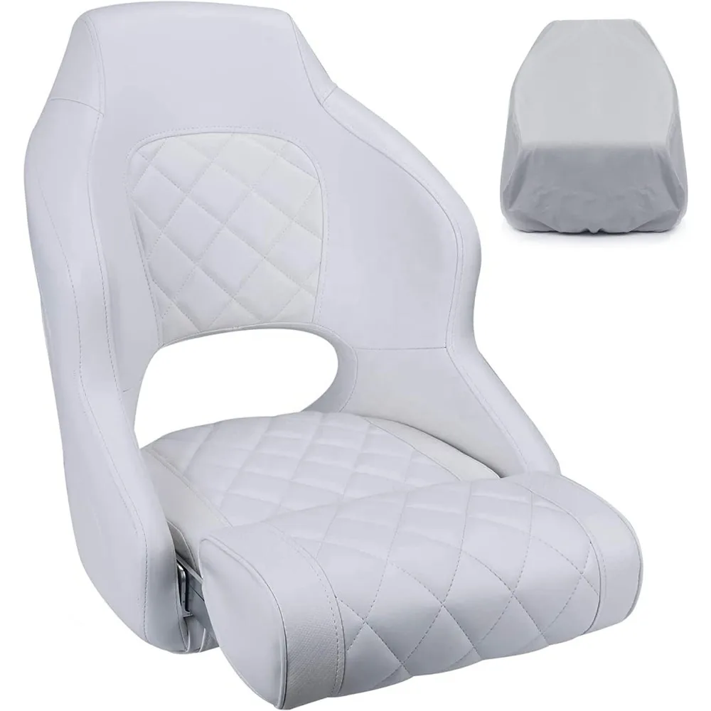 Wholesale White Marine Captain Pontoon Boat Chair Bucket Captain Helm Boat Seat