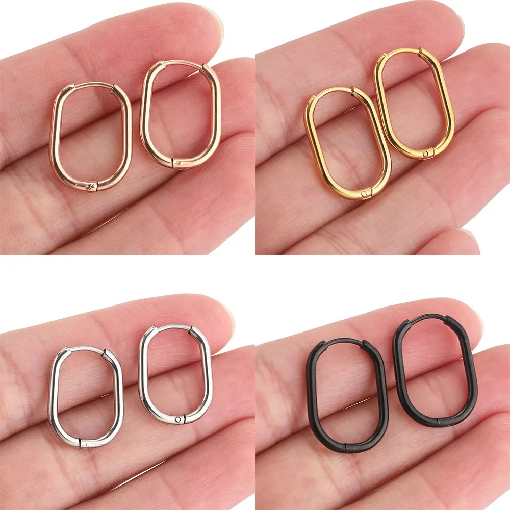 6pcs Stainless Steel Hoop Earrings for Women Earrings Piercing Jewelry Earring Hoop Prevent Allergy Earrings Jewelry Wholesale