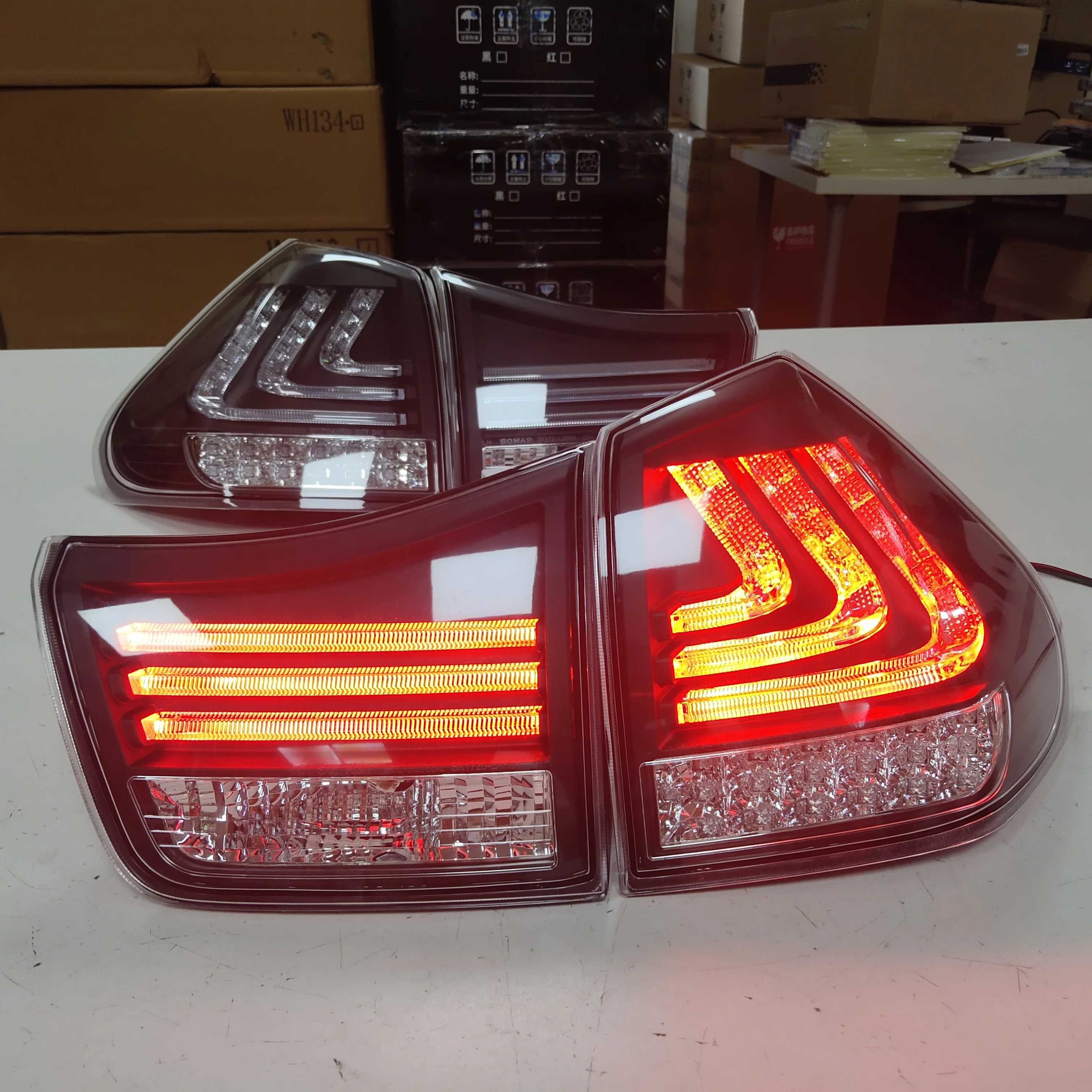 Herrier Kluger LED Tail Lamp 04-09 Year Chrome Housing Clear Lens SN For Lexus RX300 RX330 RX350