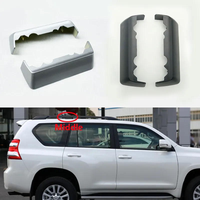 Car Middle Roof Rack Cover  Rail End Shell for Toyota Land Cruiser Prado 150 Fj150 2010 2011 2012 2013 2014 2015 2016 2017