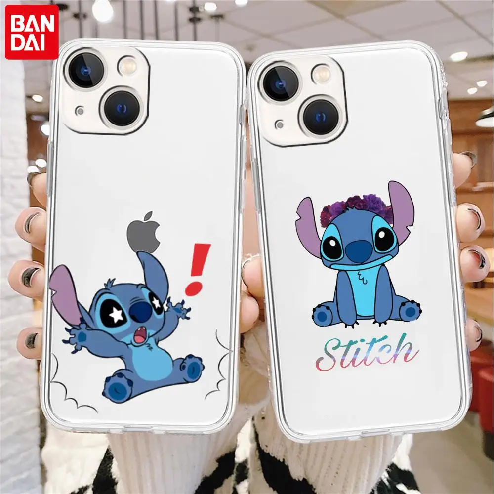 Śliczne Lilo ścieg etui do iPhone 13 12 15 11 Pro Max 7 8 12 mini Plus XR XS 15 Plus 15 Pro Max 15 TPU miękkie etui na telefon