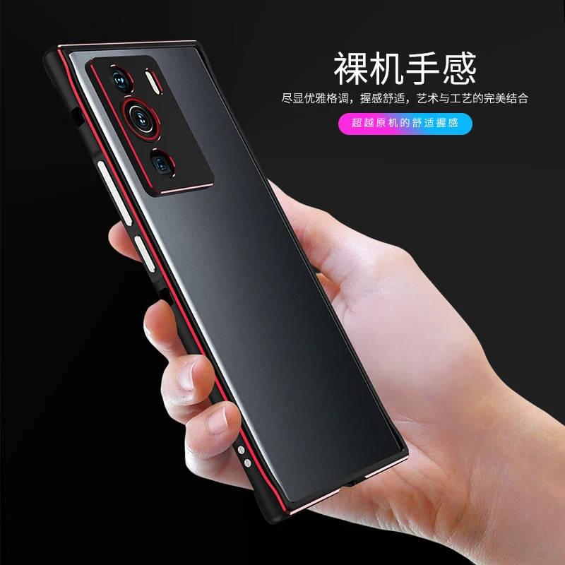 Luxury Bumper Case For ZTE Nubia Z40 Pro Z40Pro Aluminum Metal Frame for Nubia Z40 Pro lens protective film Phone Case