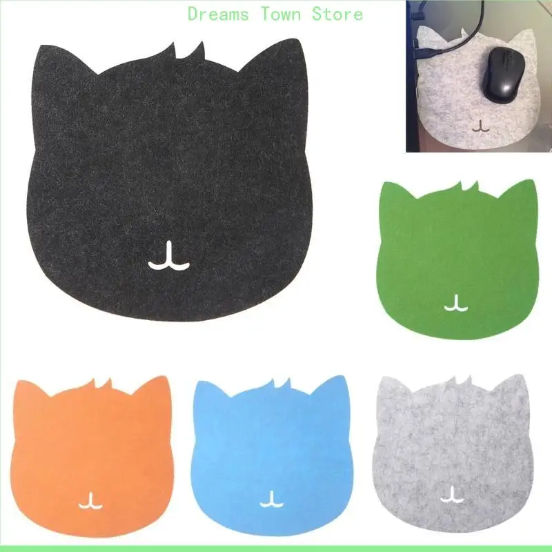 

HX6A Felt Cloth Mouse Pad for Cat Design Anti-slip For Computer Laptop Keyboard