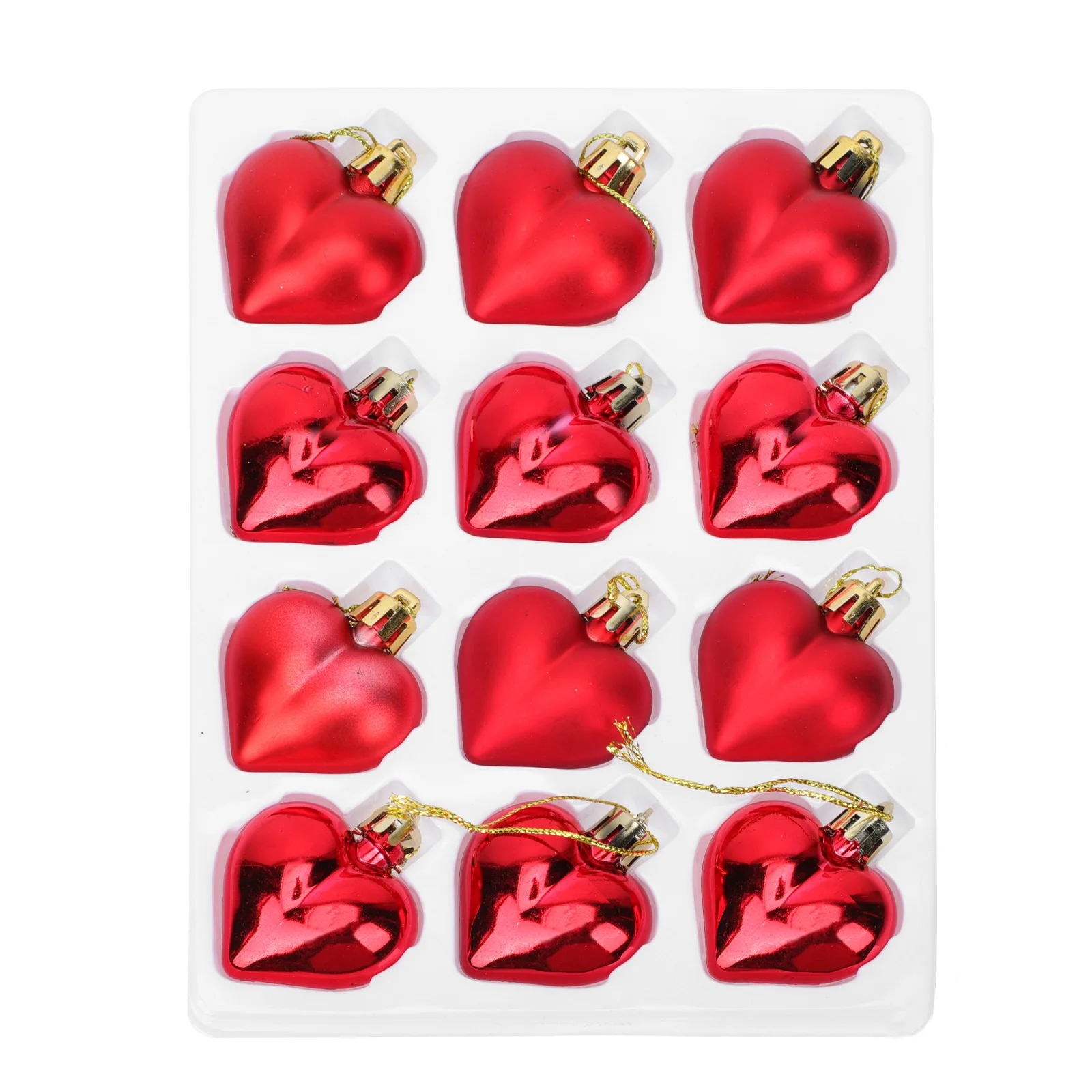 

12pcs Heart Shape Balls Decoration Plastic Spheres Shatterproof Reusable Hanging Valentine Party Supplies Home Garden Decor