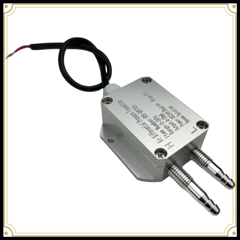 Digital Display Differential Pressure Transmitter 4-20mA Output Air Duct Wind Pressure Sensor For HVAC Filter Monitoring
