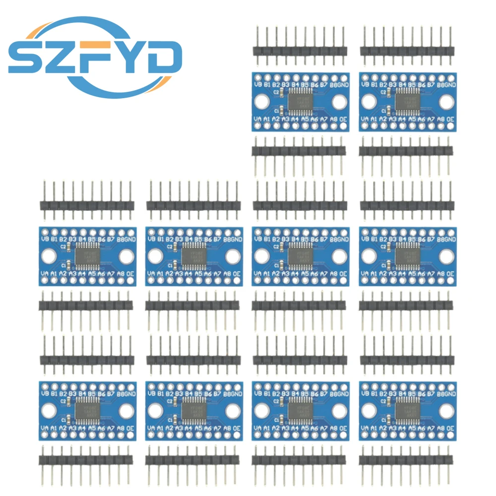 1-10pcs 3.3V 5V TXS0108E 8 Channel Logic Level Converter Convert TTL Bi-directional Mutual Convert For Arduino