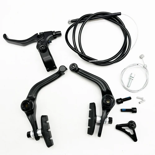 Imagen 2 del producto Grupo de freno BMX Flatland lado derecho aleación de aluminio con palanca de freno soporte de pinza de freno columna de montaje