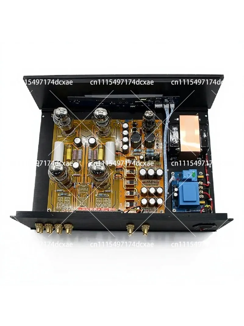 AE1 Stereo 6SN7 +5Y3 Tube Preamplifier Remote Relay 1024 Steps HiFi Home Audio Preamp