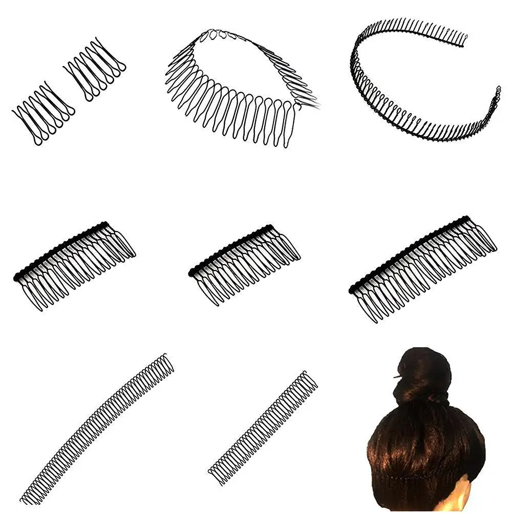 Hair Fixing Comb Pin  Styling Simple Wearing U Shapes Aluminum Alloy Fall Proof Hair Finishing Fixer Comb for Hairdressing