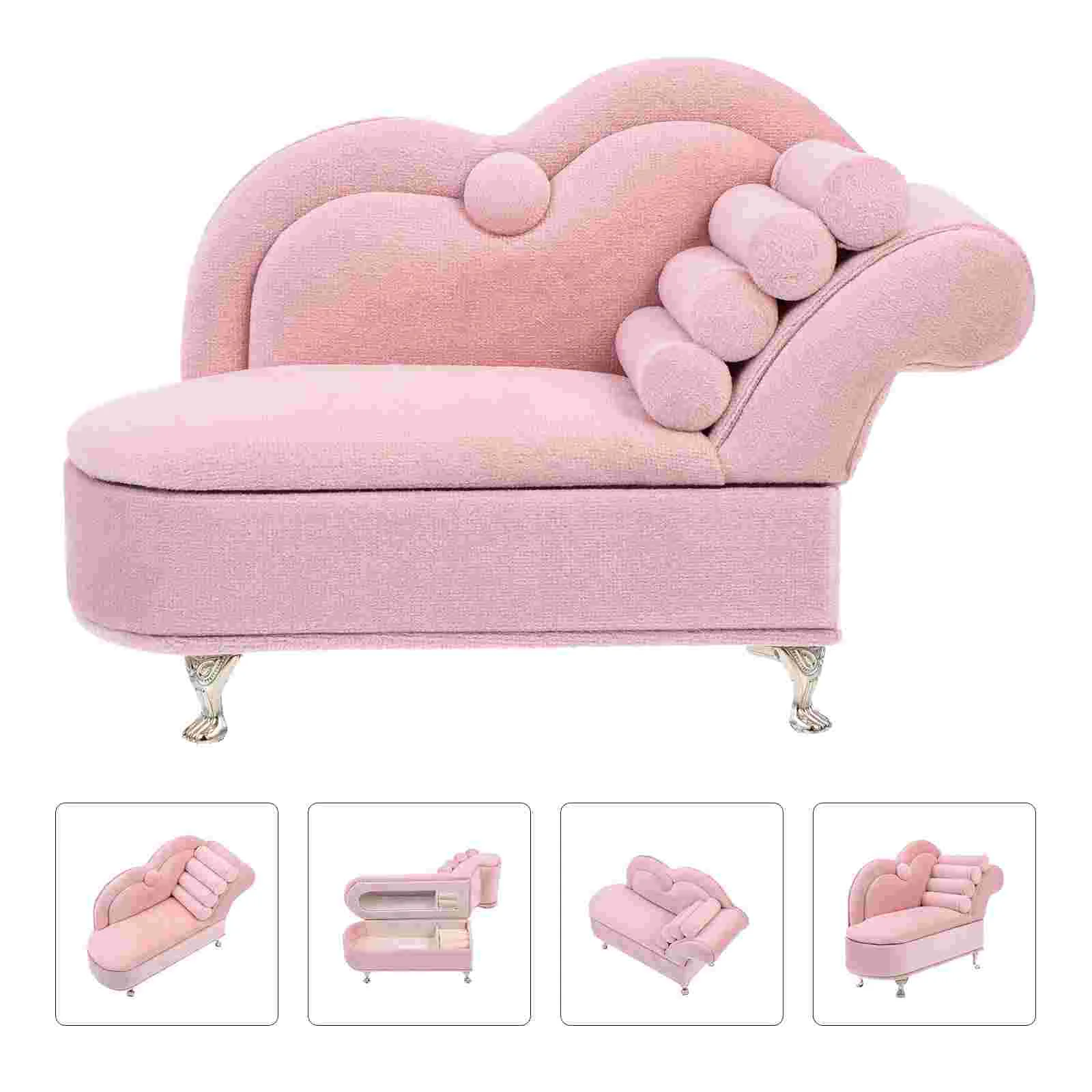 Mini Sofa Craft Decor House Miniature Decors Model DIY Ornament Adorable Dollhouse Furniture